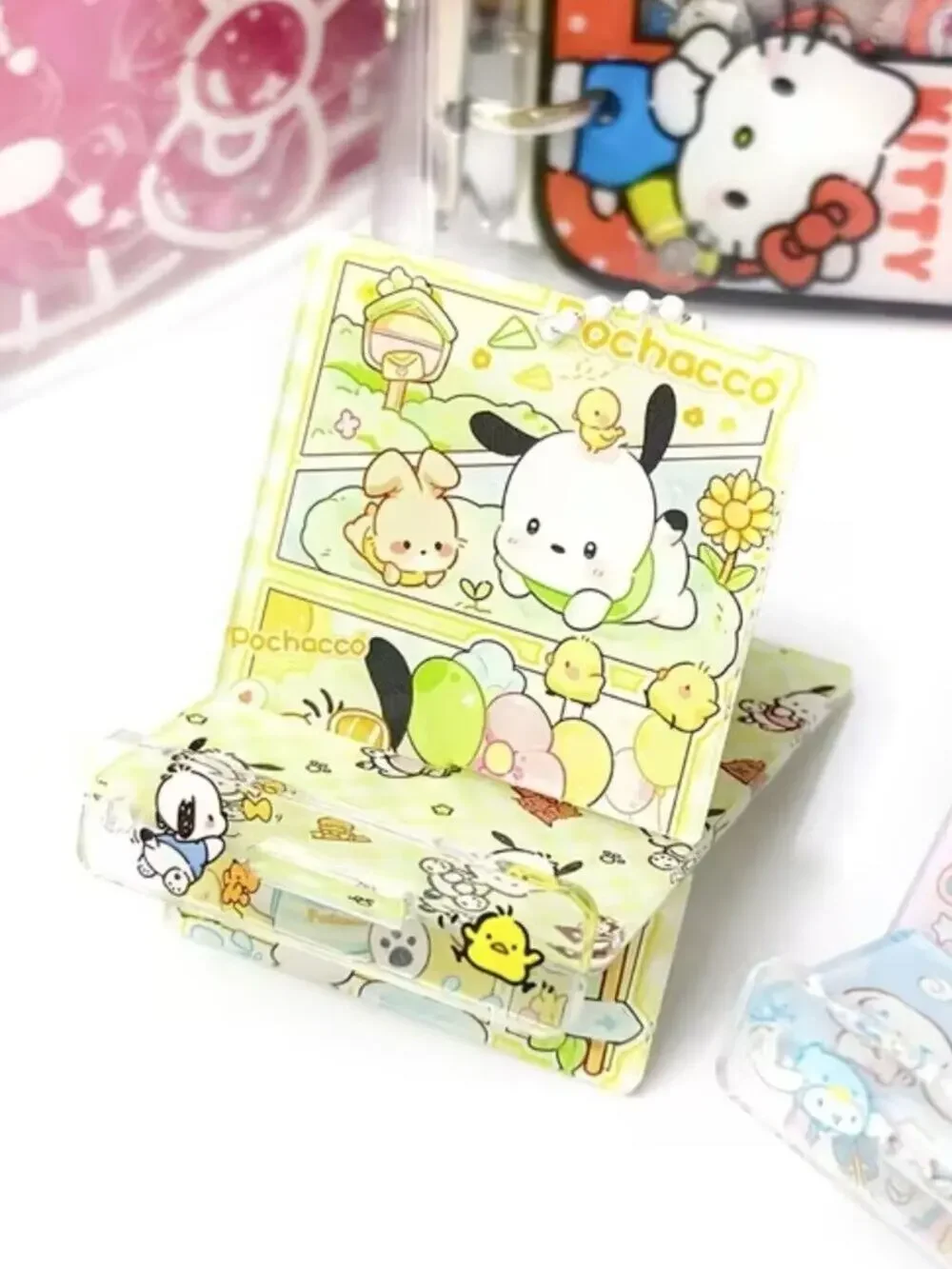 2748 Pochacco Portable Phone Stand Keychain • 2.5x3.5 Inch • Kawaii Sanrio